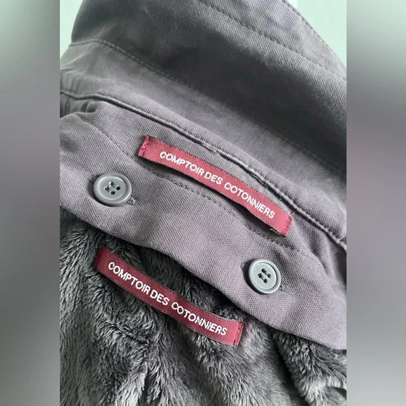 Comptoir Des Cotonniers women’s Purple Trench Coat with warm layer small $650 - Picture 14 of 16